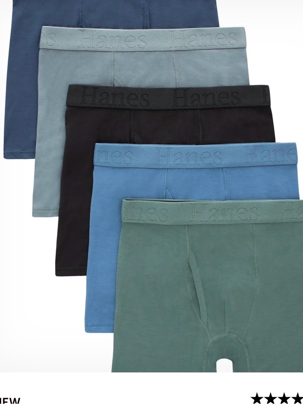 Hanes Boy's Multicolor 5 Pack Tagless Super Soft Boxer Briefs Size L 12-14 NEW